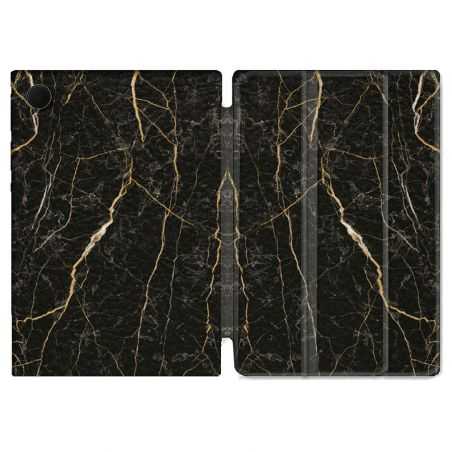 Housse Smart Cover Pour Samsung Galaxy Tab A8 (2022) 10.5 Texture Marbre Noir