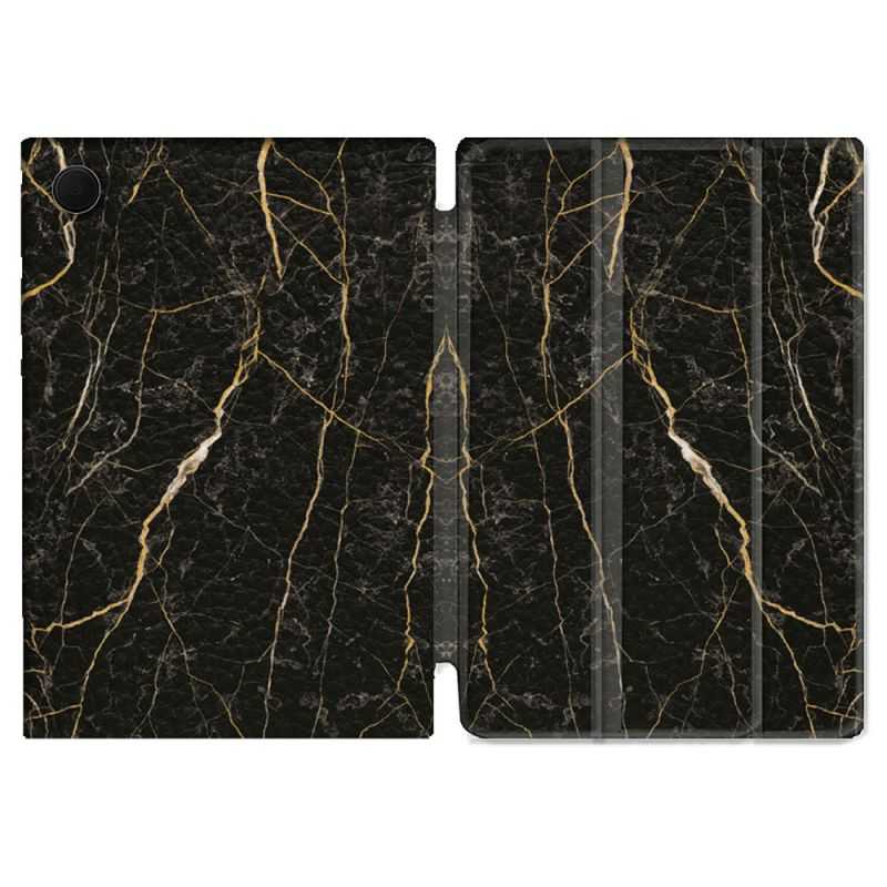Housse Smart Cover Pour Samsung Galaxy Tab A8 (2022) 10.5 Texture Marbre Noir