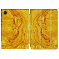 Housse Smart Cover Pour Samsung Galaxy Tab A8 (2022) 10.5 Texture Marbre Jaune