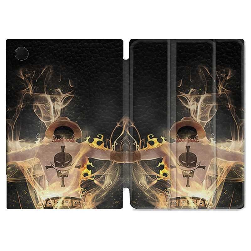 Housse Smart Cover Pour Samsung Galaxy Tab A8 (2022) 10.5 Manga One Piece Ace Noir