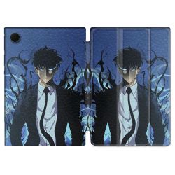 Housse Smart Cover Pour Samsung Galaxy Tab A8 (2022) 10.5 Manga Solo Leveling Sung Bleu