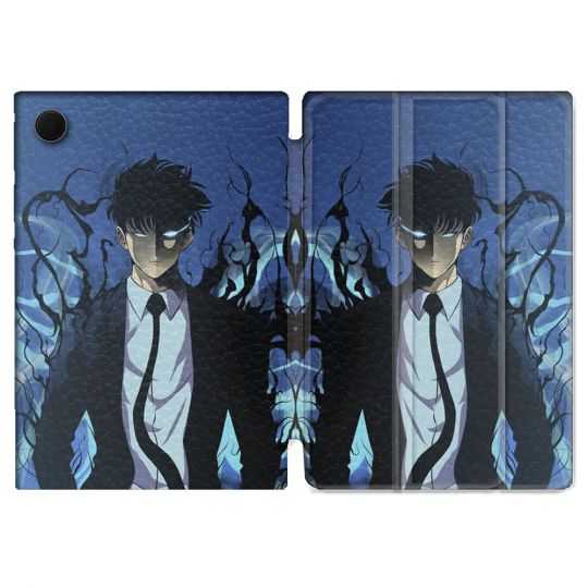 Housse Smart Cover Pour Samsung Galaxy Tab A8 (2022) 10.5 Manga Solo Leveling Sung Bleu