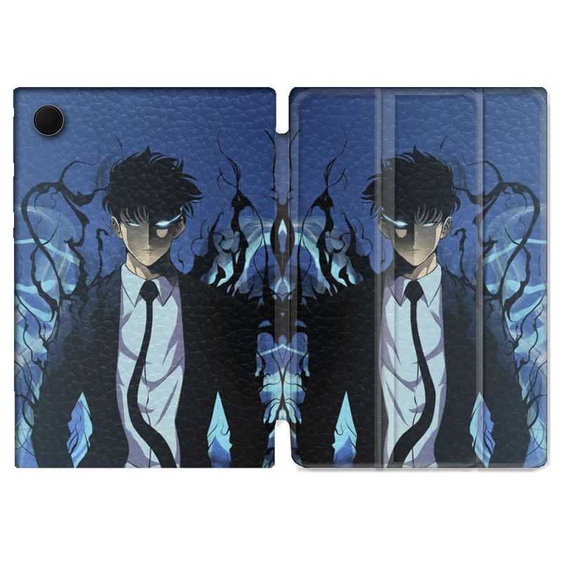 Housse Smart Cover Pour Samsung Galaxy Tab A8 (2022) 10.5 Manga Solo Leveling Sung Bleu