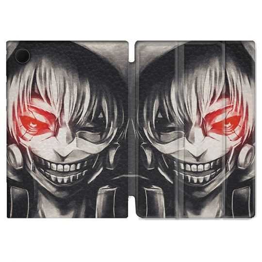 Housse Smart Cover Pour Samsung Galaxy Tab A8 (2022) 10.5 Manga Tokyo Ghoul Kaneki Noir