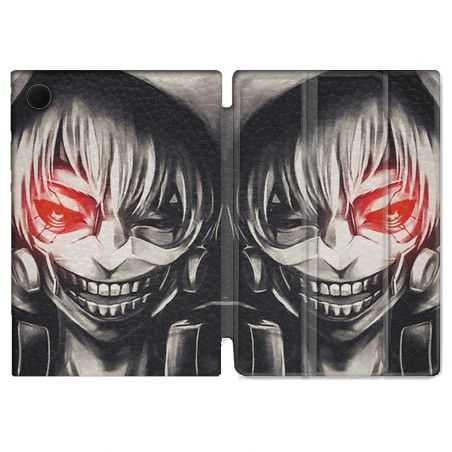 Housse Smart Cover Pour Samsung Galaxy Tab A8 (2022) 10.5 Manga Tokyo Ghoul Kaneki Noir