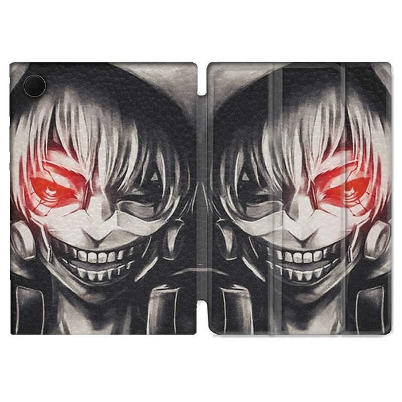 Housse Smart Cover Pour Samsung Galaxy Tab A8 (2022) 10.5 Manga Tokyo Ghoul Kaneki Noir