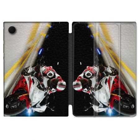 Housse Smart Cover Pour Samsung Galaxy Tab A8 (2022) 10.5 Moto Course GP R6