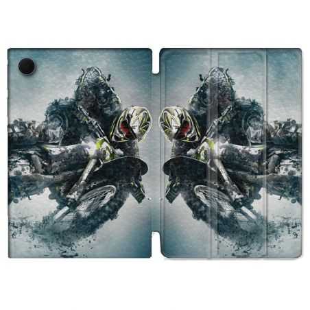 Housse Smart Cover Pour Samsung Galaxy Tab A8 (2022) 10.5 Moto Cross Ombre