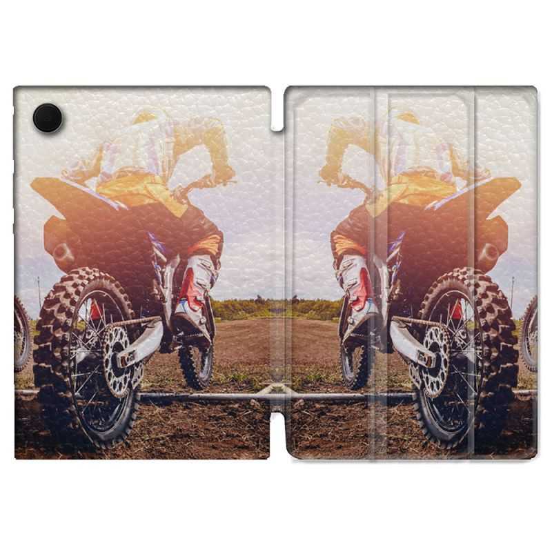 Housse Smart Cover Pour Samsung Galaxy Tab A8 (2022) 10.5 Moto Cross Soleil