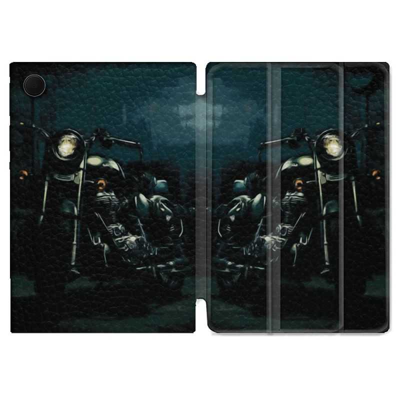 Housse Smart Cover Pour Samsung Galaxy Tab A8 (2022) 10.5 Moto Harley Vintage