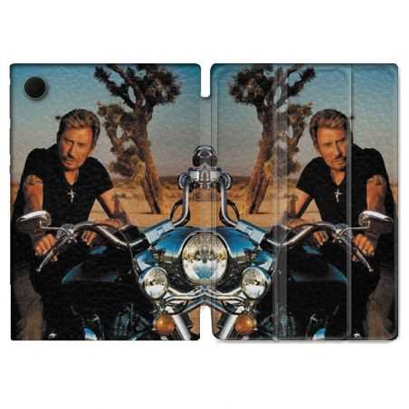 Housse Smart Cover Pour Samsung Galaxy Tab A8 (2022) 10.5 Musique Johnny Hallyday Moto