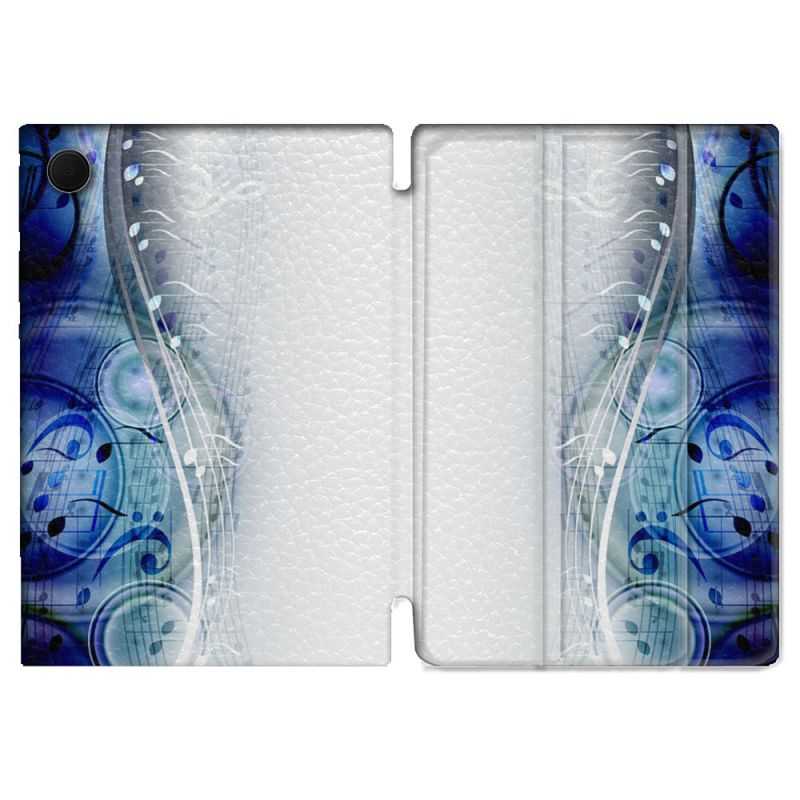 Housse Smart Cover Pour Samsung Galaxy Tab A8 (2022) 10.5 Musique Partition Vague