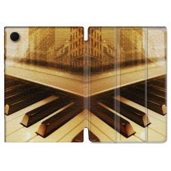 Housse Smart Cover Pour Samsung Galaxy Tab A8 (2022) 10.5 Musique Piano Retro