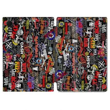 Housse Smart Cover Pour Samsung Galaxy Tab A8 (2022) 10.5 Musique Rock Groupe
