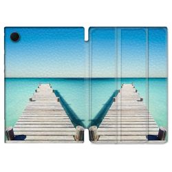 Housse Smart Cover Pour Samsung Galaxy Tab A8 (2022) 10.5 Nature Pont Mer