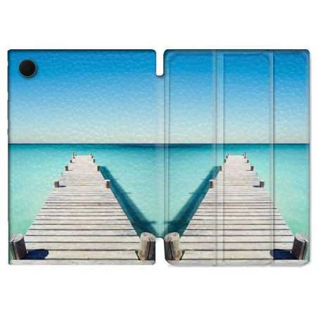 Housse Smart Cover Pour Samsung Galaxy Tab A8 (2022) 10.5 Nature Pont Mer