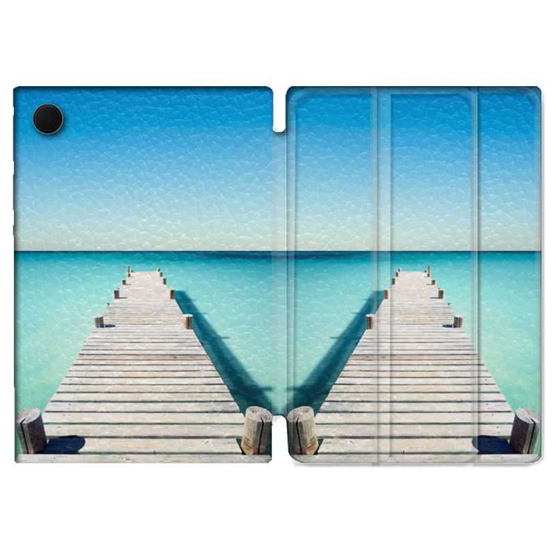 Housse Smart Cover Pour Samsung Galaxy Tab A8 (2022) 10.5 Nature Pont Mer