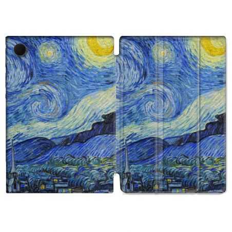 Housse Smart Cover Pour Samsung Galaxy Tab A8 (2022) 10.5 Peinture La nuit étoilée