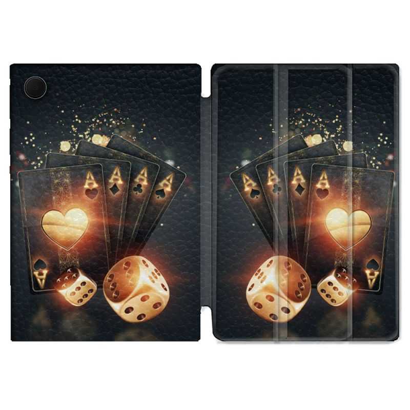 Housse Smart Cover Pour Samsung Galaxy Tab A8 (2022) 10.5 Poker Des