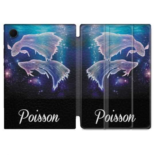 Housse Smart Cover Pour Samsung Galaxy Tab A8 (2022) 10.5 Signe Zodiaque 2 Poisson