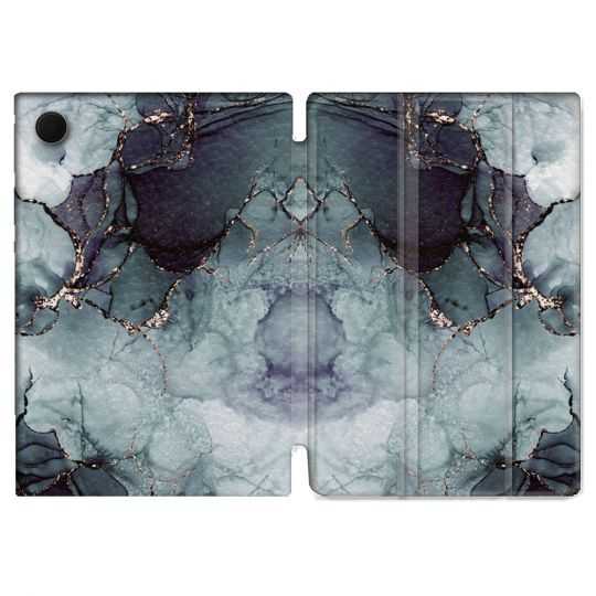 Housse Smart Cover Pour Samsung Galaxy Tab A8 (2022) 10.5 Texture Marbre Gris