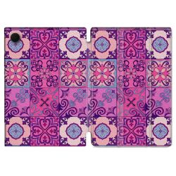 Housse Smart Cover Pour Samsung Galaxy Tab A8 (2022) 10.5 Texture Carreau Ciment Violet