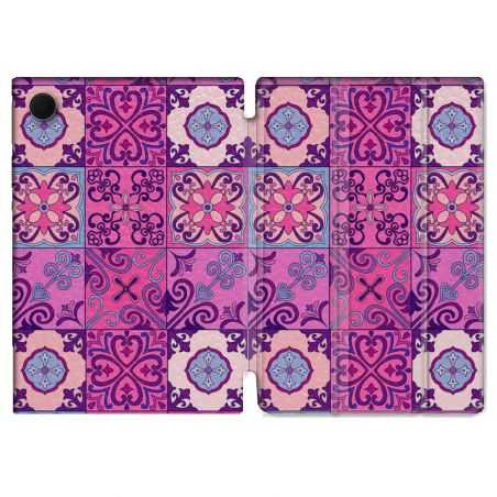 Housse Smart Cover Pour Samsung Galaxy Tab A8 (2022) 10.5 Texture Carreau Ciment Violet