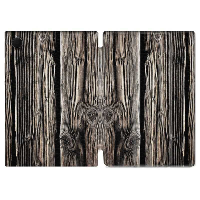 Housse Smart Cover Pour Samsung Galaxy Tab A8 (2022) 10.5 Texture Bois