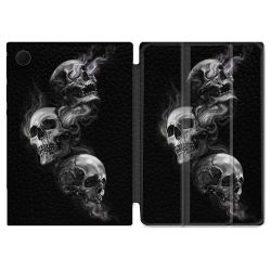 Housse Smart Cover Pour Samsung Galaxy Tab A8 (2022) 10.5 Tete de Mort Triple
