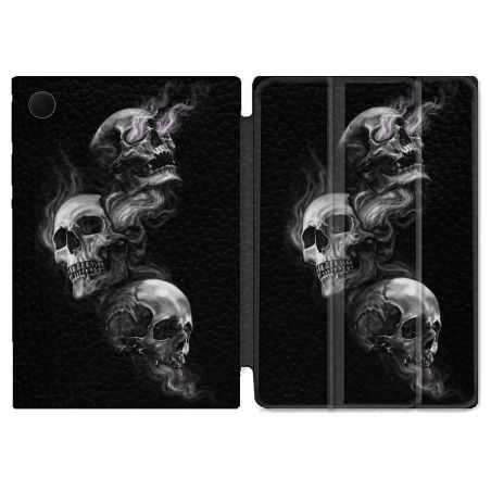 Housse Smart Cover Pour Samsung Galaxy Tab A8 (2022) 10.5 Tete de Mort Triple
