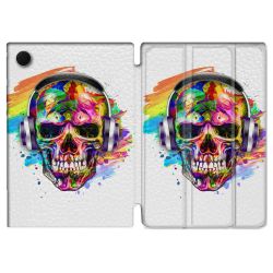Housse Smart Cover Pour Samsung Galaxy Tab A8 (2022) 10.5 Tete de Mort Tag