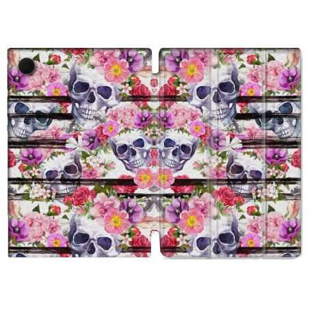 Housse Smart Cover Pour Samsung Galaxy Tab A8 (2022) 10.5 Tete de Mort Pattern