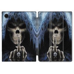 Housse Smart Cover Pour Samsung Galaxy Tab A8 (2022) 10.5 Tete de Mort Doigt