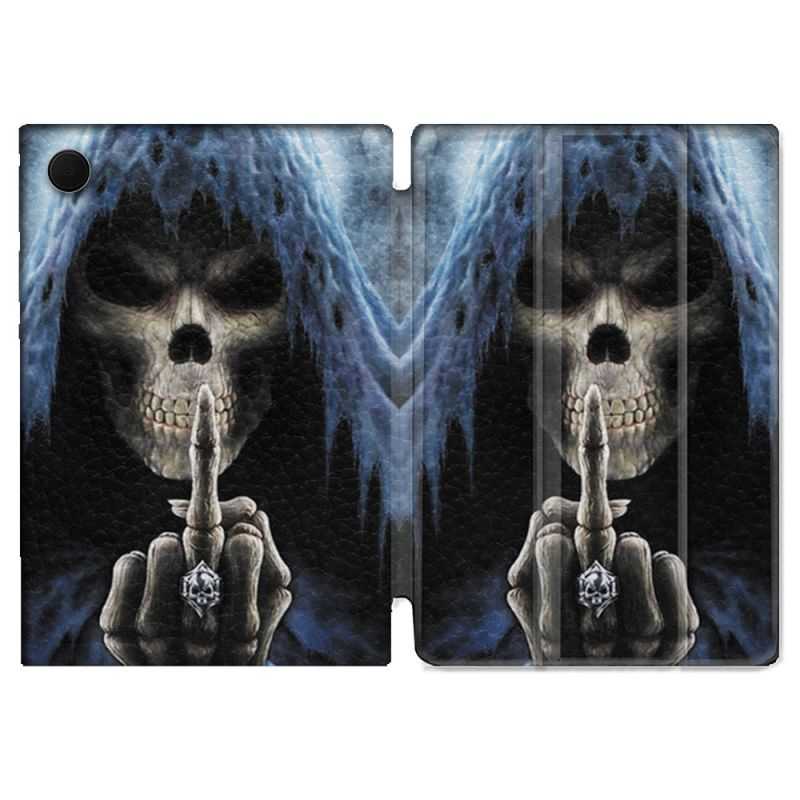 Housse Smart Cover Pour Samsung Galaxy Tab A8 (2022) 10.5 Tete de Mort Doigt