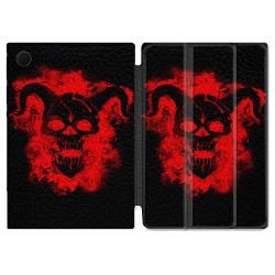 Housse Smart Cover Pour Samsung Galaxy Tab A8 (2022) 10.5 Tete de Mort Diable