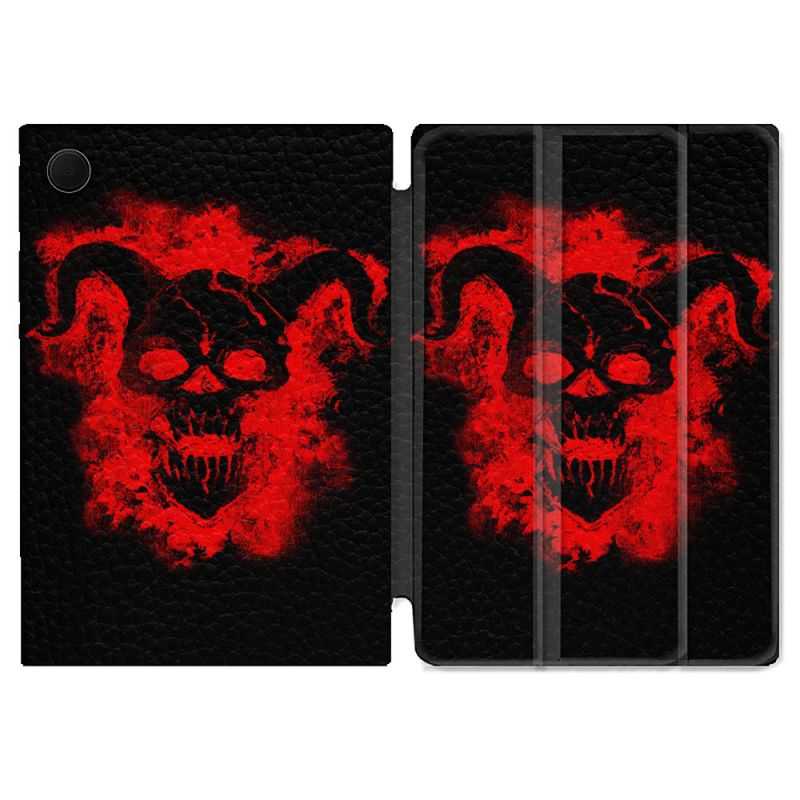 Housse Smart Cover Pour Samsung Galaxy Tab A8 (2022) 10.5 Tete de Mort Diable