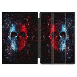 Housse Smart Cover Pour Samsung Galaxy Tab A8 (2022) 10.5 Tete de Mort Deflagration