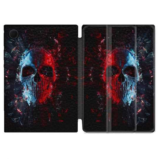 Housse Smart Cover Pour Samsung Galaxy Tab A8 (2022) 10.5 Tete de Mort Deflagration