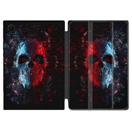 Housse Smart Cover Pour Samsung Galaxy Tab A8 (2022) 10.5 Tete de Mort Deflagration