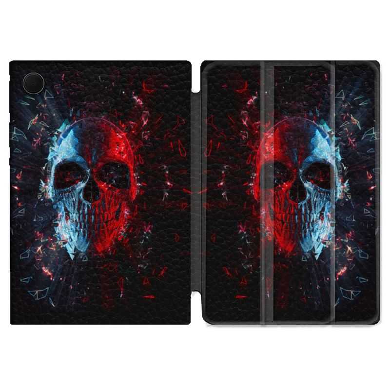 Housse Smart Cover Pour Samsung Galaxy Tab A8 (2022) 10.5 Tete de Mort Deflagration
