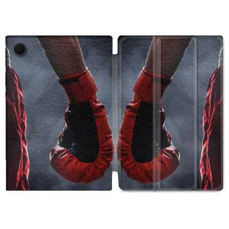 Housse Smart Cover Pour Samsung Galaxy Tab A8 (2022) 10.5 Sport Boxe Gant Rouge