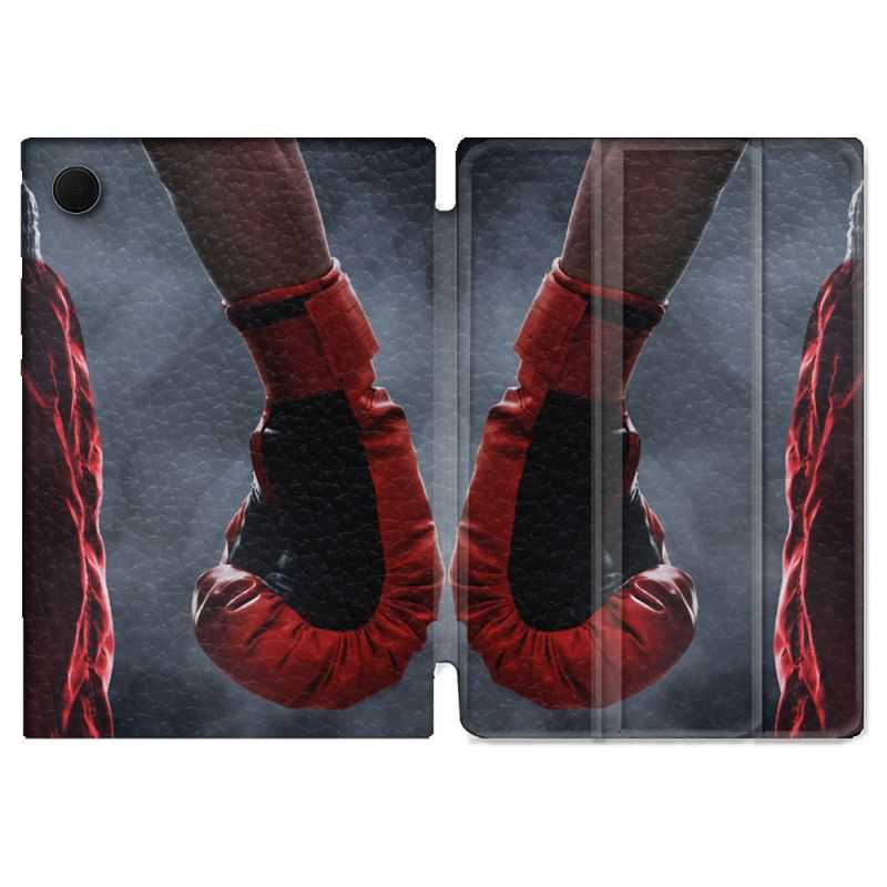 Housse Smart Cover Pour Samsung Galaxy Tab A8 (2022) 10.5 Sport Boxe Gant Rouge