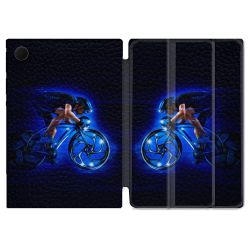 Housse Smart Cover Pour Samsung Galaxy Tab A8 (2022) 10.5 Sport Cyclisme Bleu