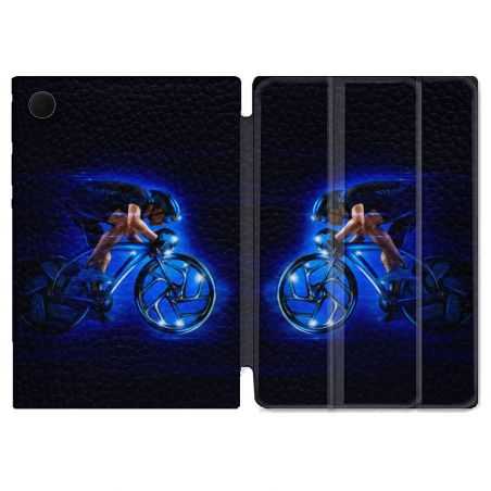 Housse Smart Cover Pour Samsung Galaxy Tab A8 (2022) 10.5 Sport Cyclisme Bleu