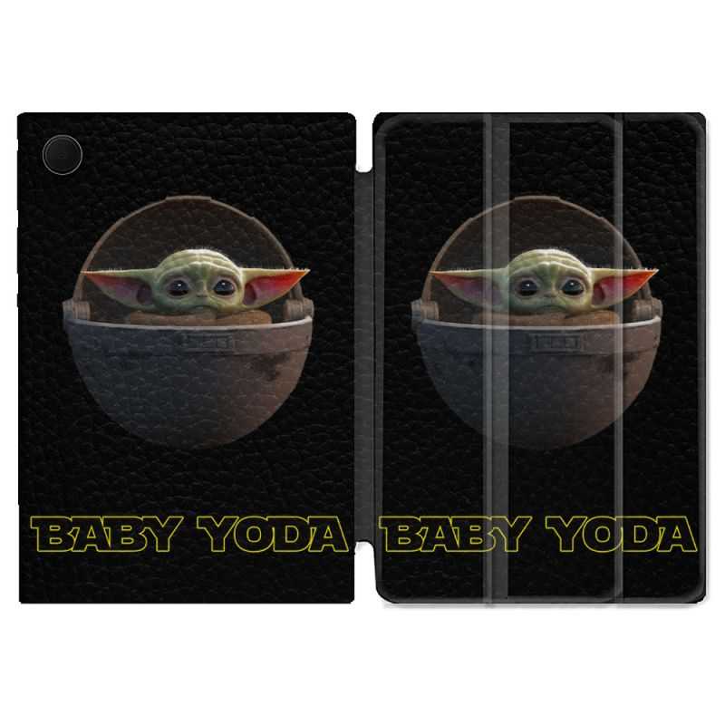 Housse Smart Cover Pour Samsung Galaxy Tab A8 (2022) 10.5 Star Wars - Yoda bebe noir