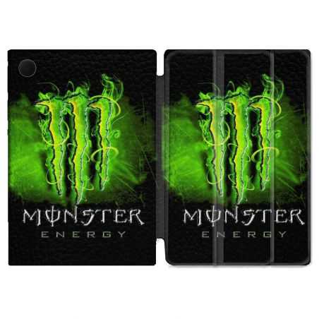 Housse Smart Cover Pour Samsung Galaxy Tab A8 (2022) 10.5 Monster Energy Vert