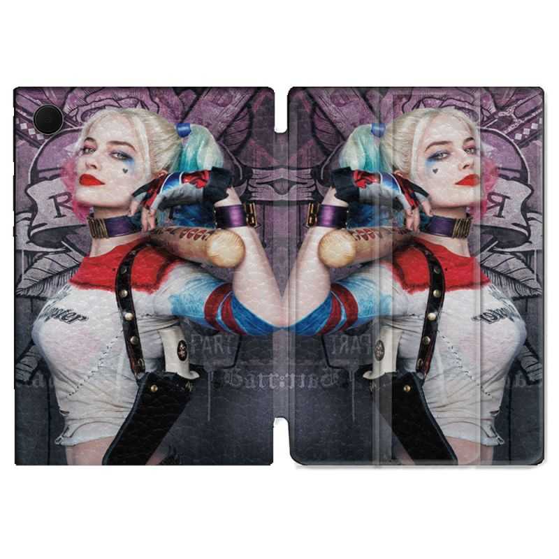 Housse Smart Cover Pour Samsung Galaxy Tab A8 (2022) 10.5 Harley Quinn Batte