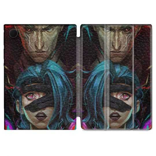 Housse Smart Cover Pour Samsung Galaxy Tab A8 (2022) 10.5 Arcane Jynx Bleu