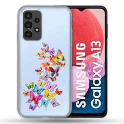 Coque Transparente Pour Samsung Galaxy A13 4G Papillon Multicolore