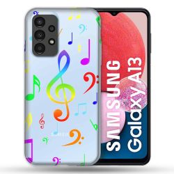 Coque Transparente Pour Samsung Galaxy A13 4G Note Musique Colore